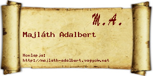 Majláth Adalbert névjegykártya
